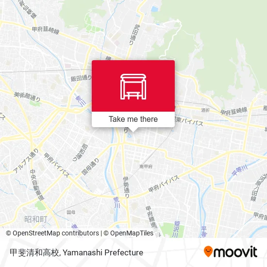 甲斐清和高校 map
