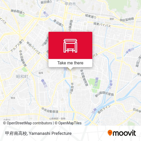 甲府南高校 map