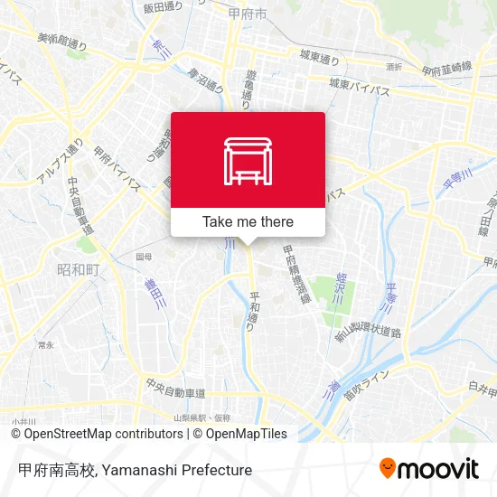 甲府南高校 map