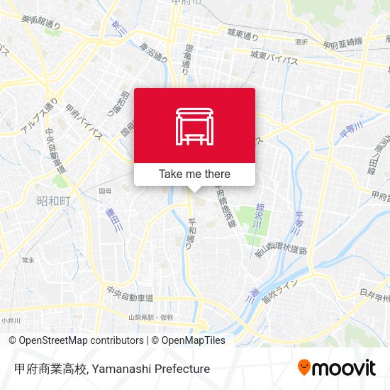 甲府商業高校 map