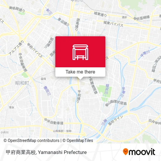 甲府商業高校 map
