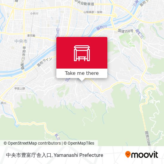 中央市豊富庁舎入口 map