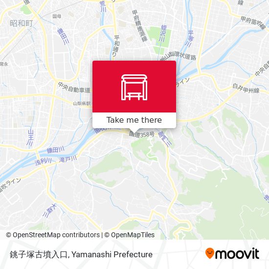 銚子塚古墳入口 map