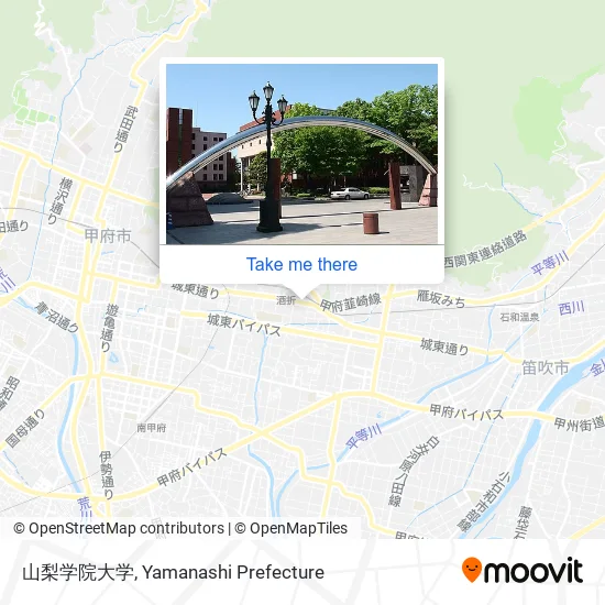 山梨学院大学 map