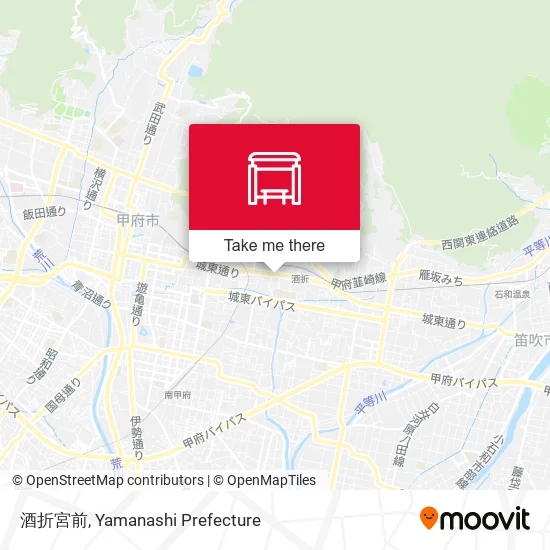 酒折宮前 map