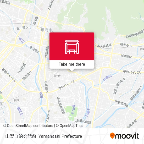 山梨自治会館前 map