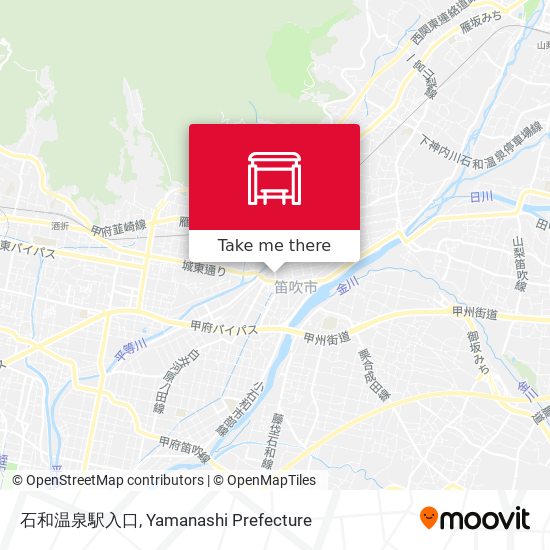 石和温泉駅入口 map