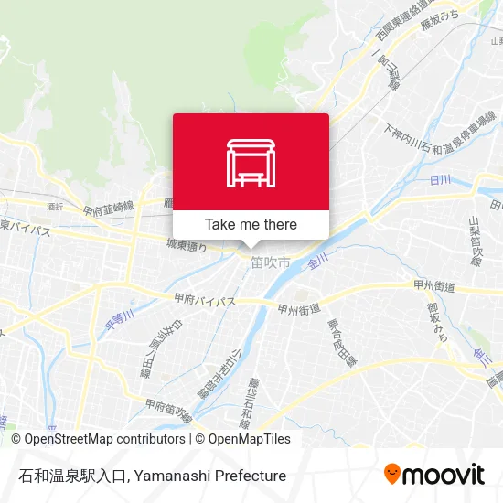 石和温泉駅入口 map