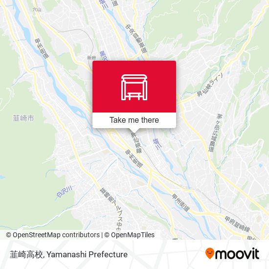 韮崎高校 map