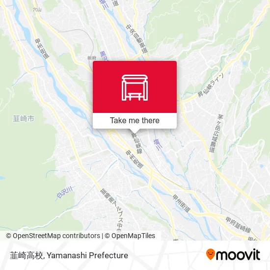 韮崎高校 map