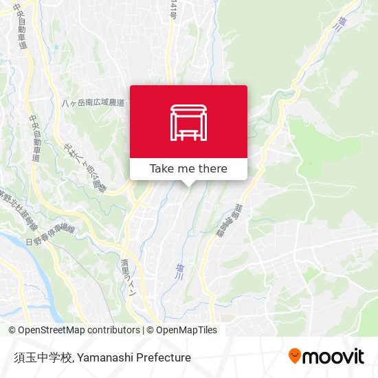 須玉中学校 map