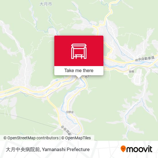 大月中央病院前 map