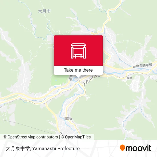 大月東中学 map