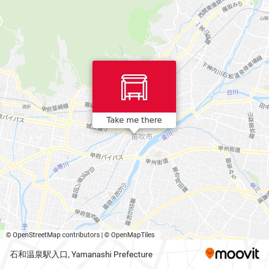 石和温泉駅入口 map