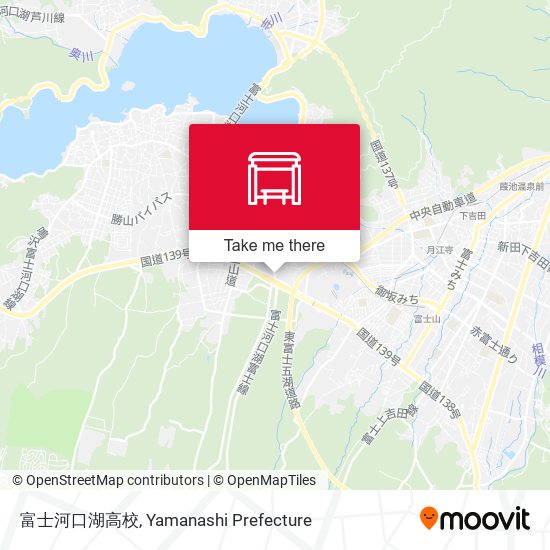 富士河口湖高校 map