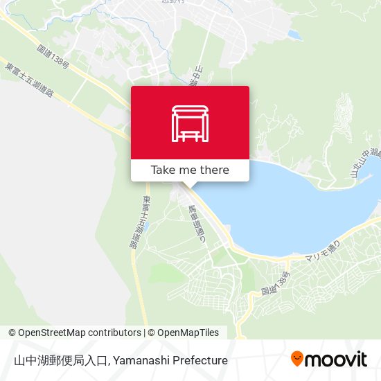 山中湖郵便局入口 map