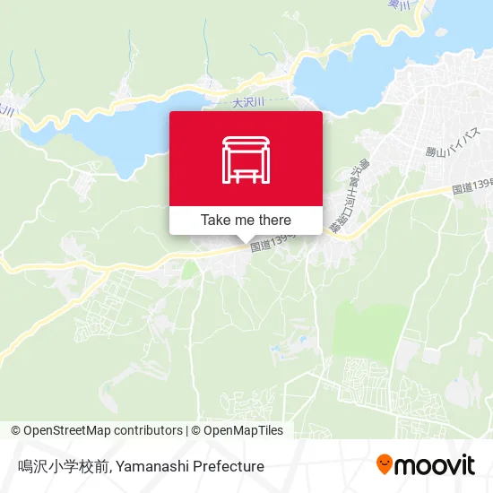 鳴沢小学校前 map