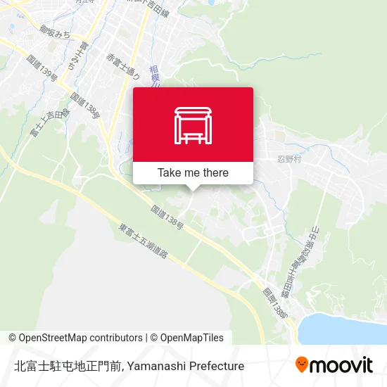 北富士駐屯地正門前 map