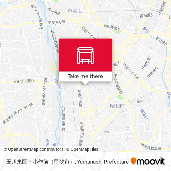 玉川東区・小作前（甲斐市） map