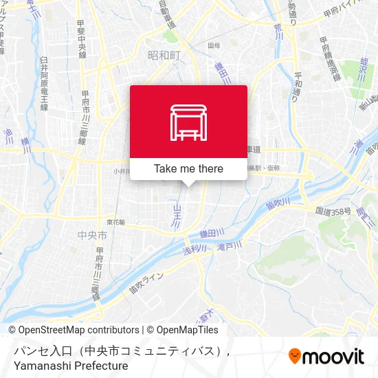 パンセ入口（中央市コミュニティバス） map