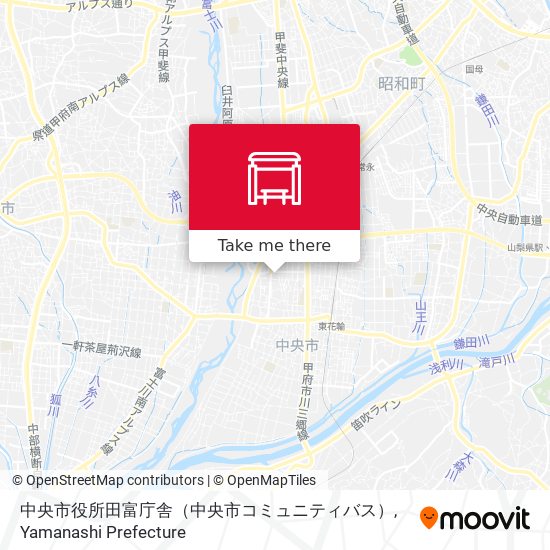 中央市役所田富庁舎（中央市コミュニティバス） map