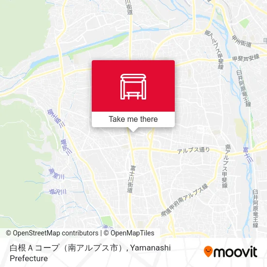 白根Ａコープ（南アルプス市） map