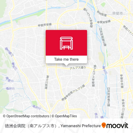 徳洲会病院（南アルプス市） map