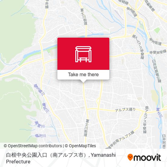 白根中央公園入口（南アルプス市） map