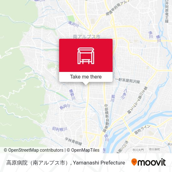 高原病院（南アルプス市） map