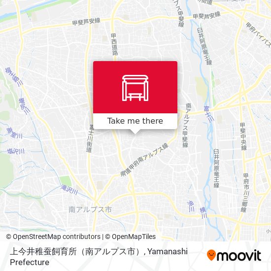 上今井稚蚕飼育所（南アルプス市） map