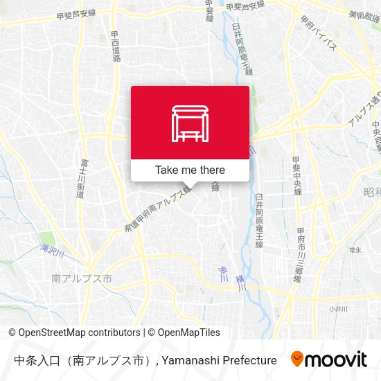 中条入口（南アルプス市） map