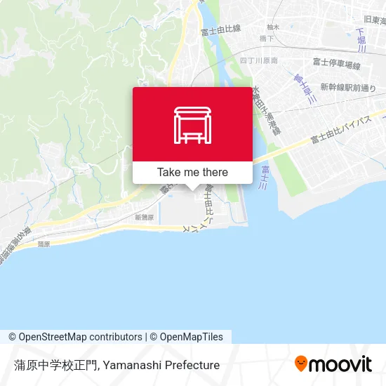 蒲原中学校正門 map