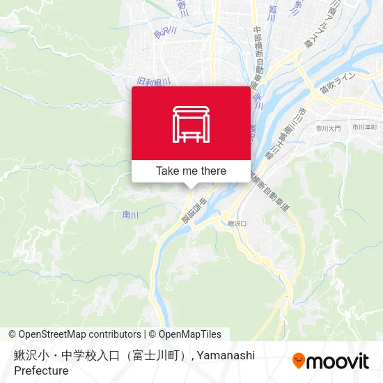 鰍沢小・中学校入口（富士川町） map