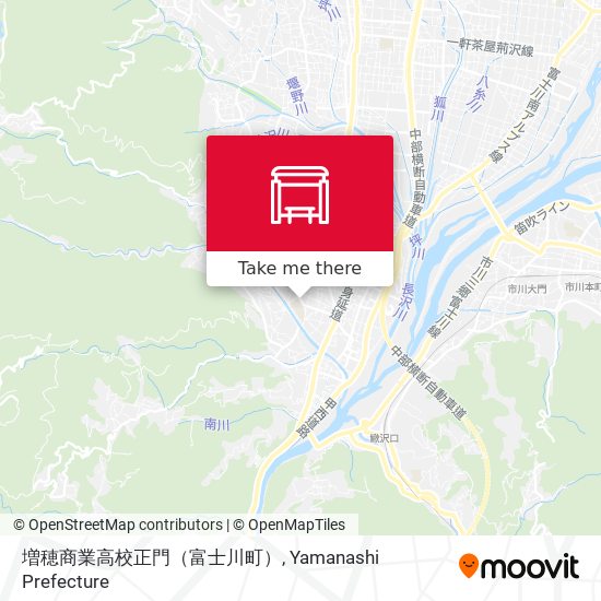 増穂商業高校正門（富士川町） map