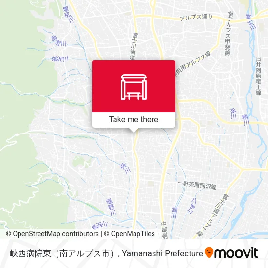 峡西病院東（南アルプス市） map