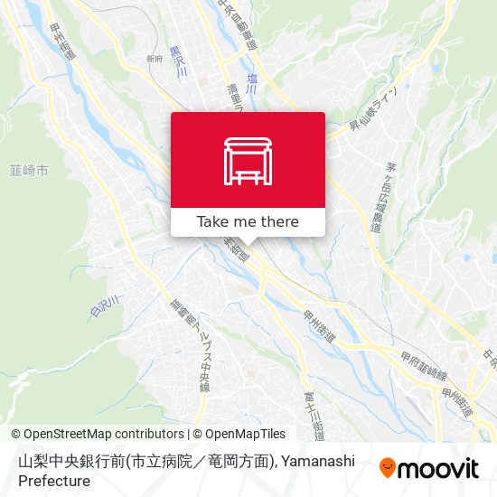 山梨中央銀行前(市立病院／竜岡方面) map