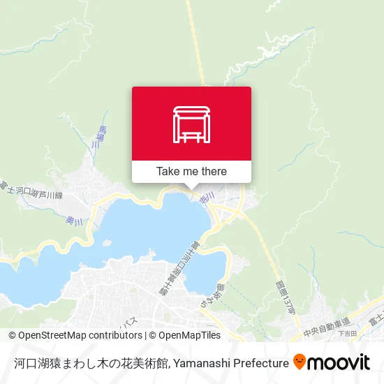 河口湖猿まわし木の花美術館 map