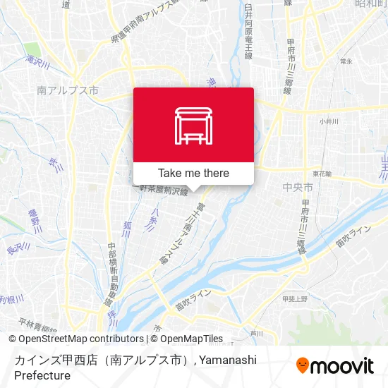 カインズ甲西店（南アルプス市） map
