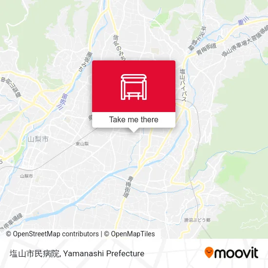 塩山市民病院 map