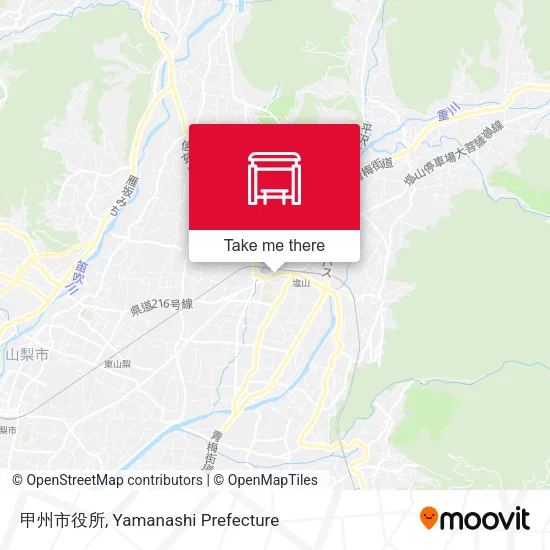 甲州市役所 map