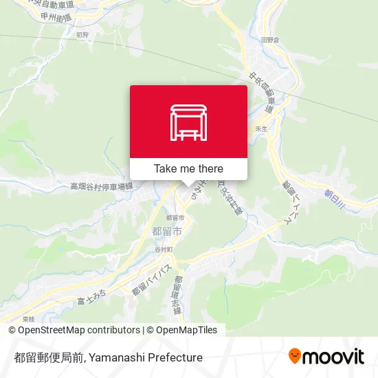 都留郵便局前 map