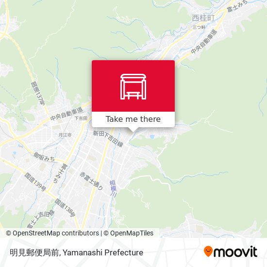 明見郵便局前 map