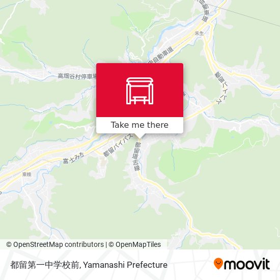 都留第一中学校前 map