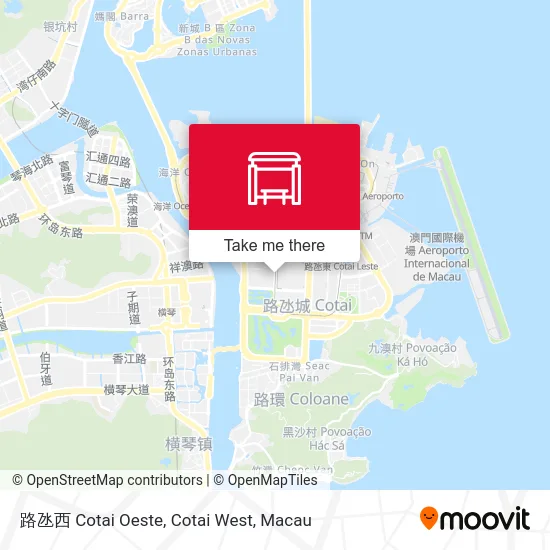 路氹西 Cotai Oeste, Cotai West map