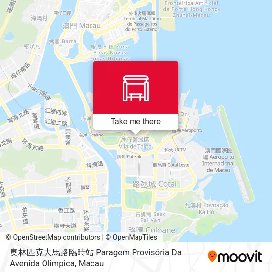奧林匹克大馬路臨時站 Paragem Provisória Da Avenida Olimpica map