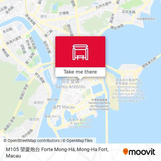 M105 望廈炮台 Forte Mong-Há, Mong-Ha Fort map
