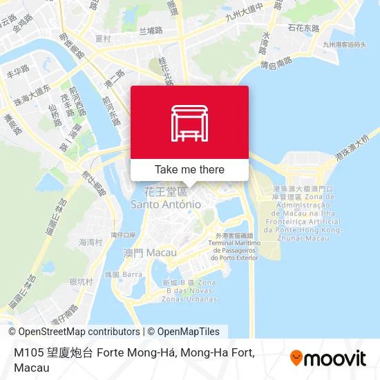 M105 望廈炮台 Forte Mong-Há, Mong-Ha Fort地圖