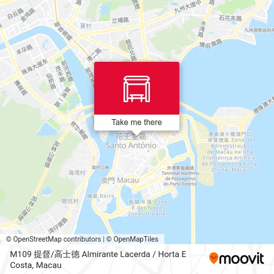 M109 提督 / 高士德 Almirante Lacerda / Horta E Costa地圖