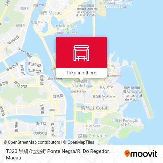 T323 黑橋 / 地堡街 Ponte Negra / R. Do Regedor地圖