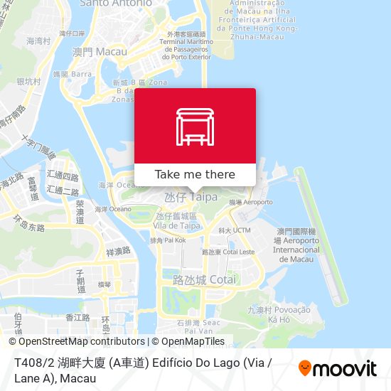 T408 / 2 湖畔大廈 (A車道) Edifício Do Lago (Via / Lane A) map